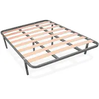 Dripio Lattenbodem, 30x30 mm, met poten, stalen buisframe, grijs, 135x190 cm