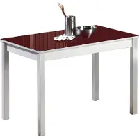 Dripio Keukentafel Fija, metaal, bordeauxrood, 110x70 cm