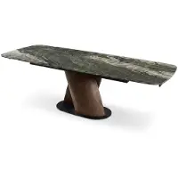 JVmoebel Eettafel, metaal en keramiek, comfortabel, modern design, marmerlook, grijs