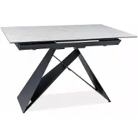 Furnlux Classic FURNLUX Eettafel, wit en zwart, 120 cm / Hoofdkleur: wit / Afmetingen: 120 x 76 x 80 cm
