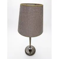 JVmoebel Luxe nachtlampje, bruin, modern design. Tafel lamp met stoffen kap en metalen voet