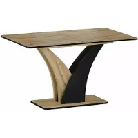Furnlux Classic FURNLUX Eettafel Vento, bruin en zwart, 120 cm / Hoofdkleur: bruin / Afmetingen: 120 x 76 x 68 cm