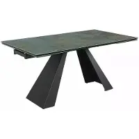 Furnlux Classic FURNLUX Eettafel Salvadore, blauw en zwart, 160 cm / Hoofdkleur: blauw / Afmetingen: 160 x 77 x 90 cm