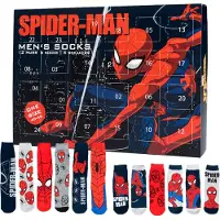 Dripio Spiderman sokken adventskalender, 12 paar, maat 40-45, voor heren