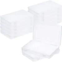 OEM Set van 12 transparante opbergboxen, afmetingen 9x6x1,2 inch, stapelbaar