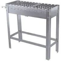 Metro Professional houtskoolgrill, 78 x 29 cm, roestvrij staal, zilver