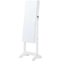 BellaFurn Sieradenkist met spiegel en make-upopberger, gemaakt van MDF - 41,2 x 36,5 x 152 cm