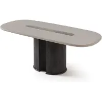 JVmoebel Eettafel, modern, grijs-beige, opvallend, uitschuifbaar, functioneel, mat, verfijnd