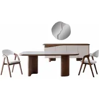 JVmoebel Design eettafel met 2 stoelen. Eetkamer. Luxe meubels. Modern. Complete set
