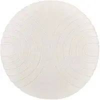 FRAAI Rond hoogpolig vloerkleed - Carvy Arches Crème - Ø 100cm