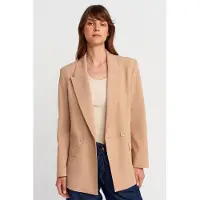 Dilvin Lang Crepe Blazer Jacket