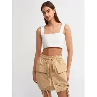 Dilvin Hoge Taille Mini Cargo Rok