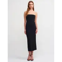 Dilvin Strapless Midi Bodycon Jurk