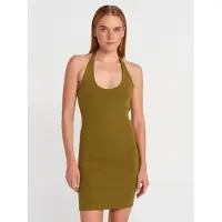 Dilvin Geribbelde Bodycon Mini-jurk