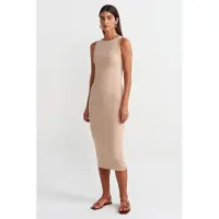 Dilvin Mouwloze Bodycon Midi Jurk