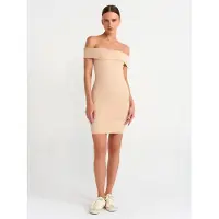 Dilvin Bodycon Mini-jurk met Off-shoulder Halslijn