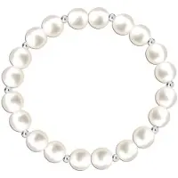 Bibei Dames Elastische Parels Bracelet in 925 Sterling Zilver BIPU014