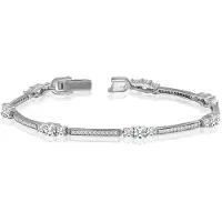 Bibei Damesarmband met Sprankelende Cubic Zirconia, 925 Sterling Zilver BIPU022
