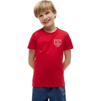 Tommy Hilfiger Shirt 'Outline Flag Logo' rood / wit