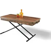 JVmoebel Een inklapbare transformatietafel met verstelbare hoogte en metalen poten