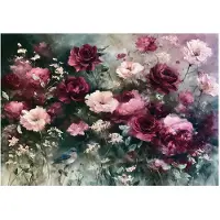 WALLARENA - Fotobehang op vlies 400x280 cm - donkerrode rozen - inclusief lijm