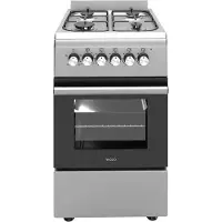 Wiggo WO-E503A(XX) - Vrijstaande Gasfornuis - 50 cm - Roestvrijstaal
