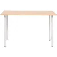 Merkloos Eettafel 120x60 cm in Eikenkleur met Stalen Poten