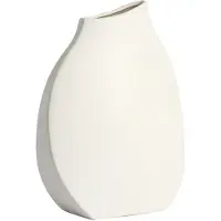 Light & Living Light - Living Vaas Volano - Keramiek - Creme/Wit - 23 x 32 x 9 cm (BxHxD)