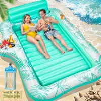 Merkloos Opblaasbare Zonnebed voor in het Water, 230 x 180 cm