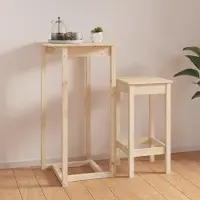 Merkloos Massief Houten Eettafel met Rustiek Ontwerp, 60 x 110 cm