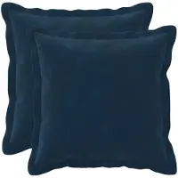 vidaXL Kussensloop 2 st HOUTEN Blauw 45 x 45 cm Microfiber Fleece