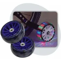Voltano Zijwieltjes LED Verlichting Steady XL - Blauw - 12-20 Inch - Verstevigd Staal