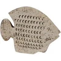 Mansion Atmosphere Decoratie Vis Metaal 40x7,5x30,5cm Wit wit Metaal Decoratief