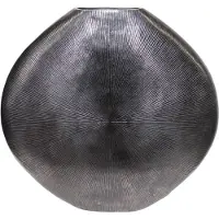 Hoppa! Platte vaas met zonmotief - Antraciet - 10 x 60 x 56 cm (B x D x H)