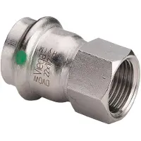 Viega Technologie voor pijpaansluitingen, Sanpress Inox overgang 54 mm x 2" roestfrit stål, 436681 (Persaansluiting)