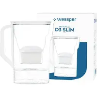 Wessper D3 Slim Future Flow waterfilter, 2,7 liter, met AquaMax filter, in wit