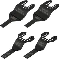 Wolfcraft - 4 delige multitool accessoireset voor hout - Extra smalle invalzaagbladen - Voor kleine uitsparingen en krappe ruimtes - 4273000