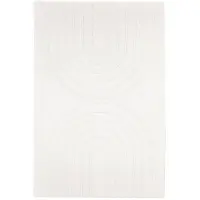 FRAAI Zacht hoogpolig vloerkleed - Carvy Arches Crème - 140x200cm