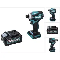Makita TD 001 GM1 accu-slagschroevendraaier 40 V 220 Nm 1/4" XGT Brushless + 1x accu 4,0 Ah – zonder oplader