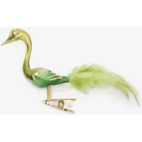 Sissy-Boy Groen kerst ornament pauw met clip