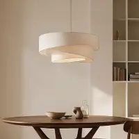 LumenXL Hanglamp Nerai met 3 gelaagde linnen kappen - beige