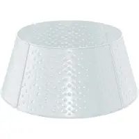 vidaXL - Kerstboomrok - Kegelvormig - Wit - Ø - 62 - x - 25 - cm - Staal