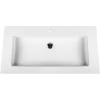 Veroni Solid Surface wastafel, mineralen composiet, 80 cm