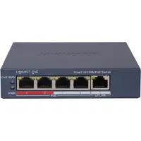 Hikvision DS-3E1105P-EI, 5 poorts Smart switch met 4x PoE, 100 Mb