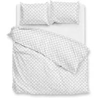 Zohome Linea-di-Satinado Dekbedovertrek - 100% Katoen-Satijn - 200x200-220 cm - Wit