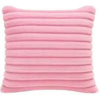 Fitizzio Pluche Kussenhoes 40x40cm - Streept & Zacht - Roze