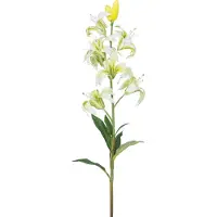 Easyplants | Kunstbloem Martagon Lelie 78 cm wit | Zijde | Nepbloemen | wit | Onderhoudsvrij | Kant-en-klaar