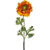 Easyplants | Kunstbloem Ranunculus 51 cm oranje | Zijde | Nepbloemen | oranje | Onderhoudsvrij | Kant-en-klaar