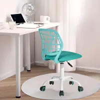 Dripio Kinderdraaistoel, in hoogte verstelbaar, met rugleuning met perforaties, afmetingen 38x39x85 cm, groen