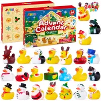 Dripio Adventskalender met 24 rubberen eendjes, kerstthema badspeelgoed